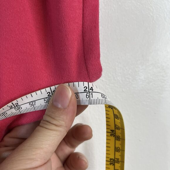 Talbots Women's Dress Size XL Short Cap Sleeve Buttons on shoulder Pink Cotton - Picture 7 of 8